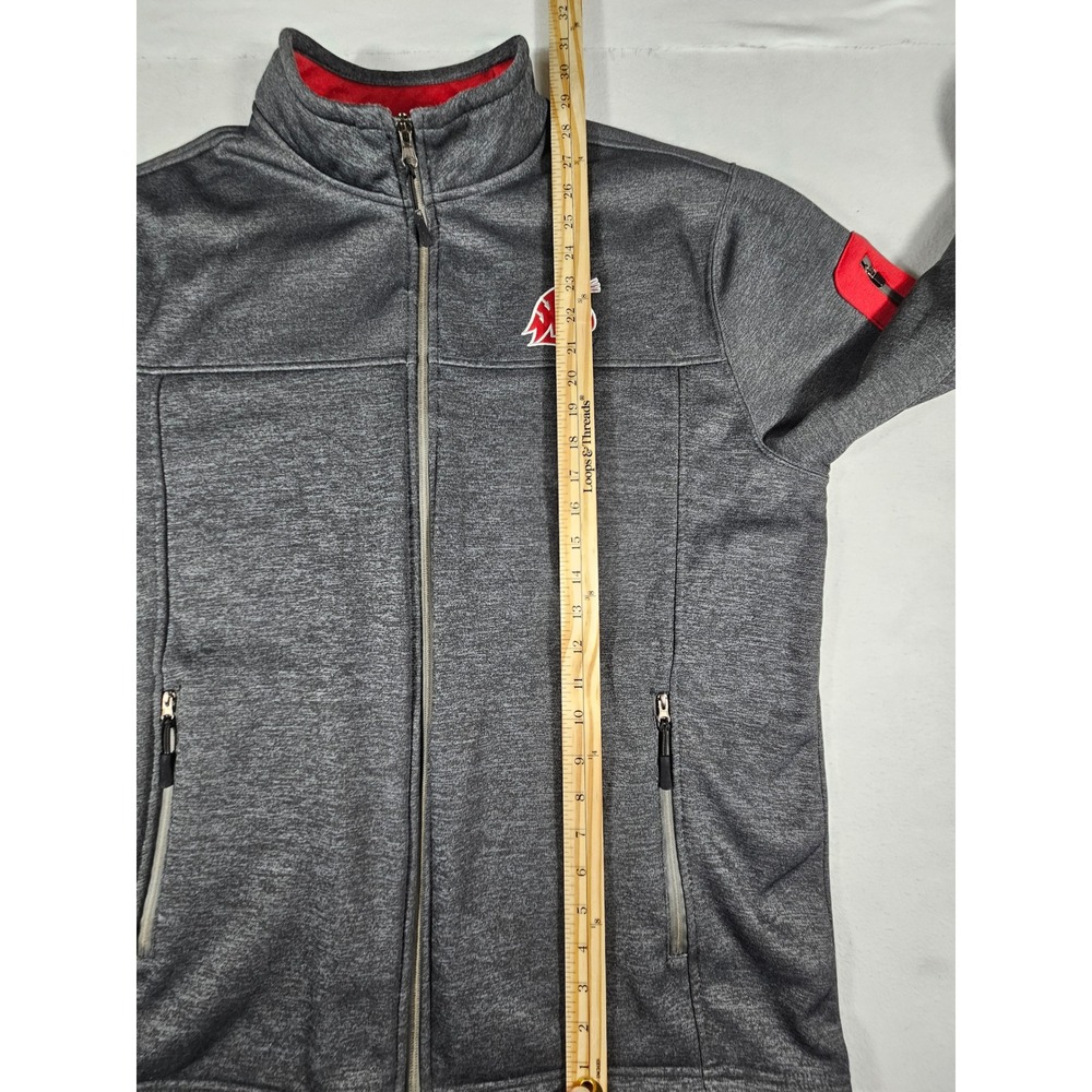 Colosseum Washington State Cougars WSU Full Zip Fleece Jacket Gray Mens XL - Picture 8 of 11